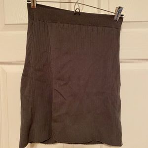 Green free people skirt with slit